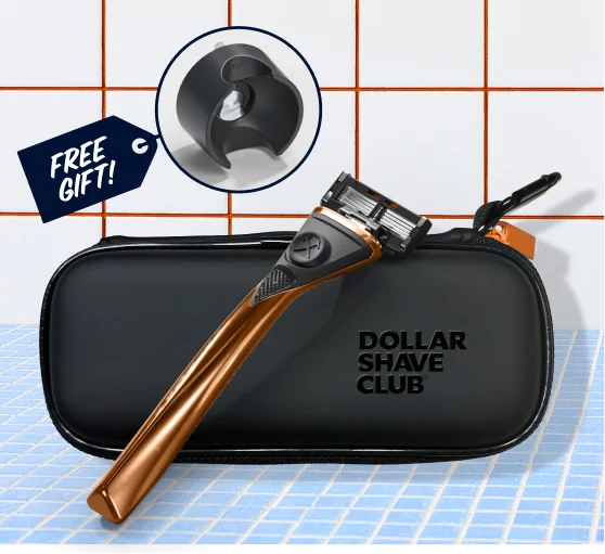 THE GOLDMEMBER HANDLE & TRAVEL CASE + FREE RAZOR SHOWER HANGER