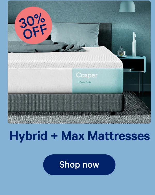 Hybrid + Max Mattresses; 30% off