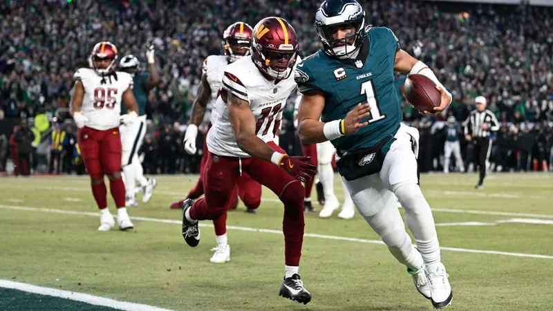 Jalen Hurts' nine playoff rushing TDs are the most in NFL history for a QB