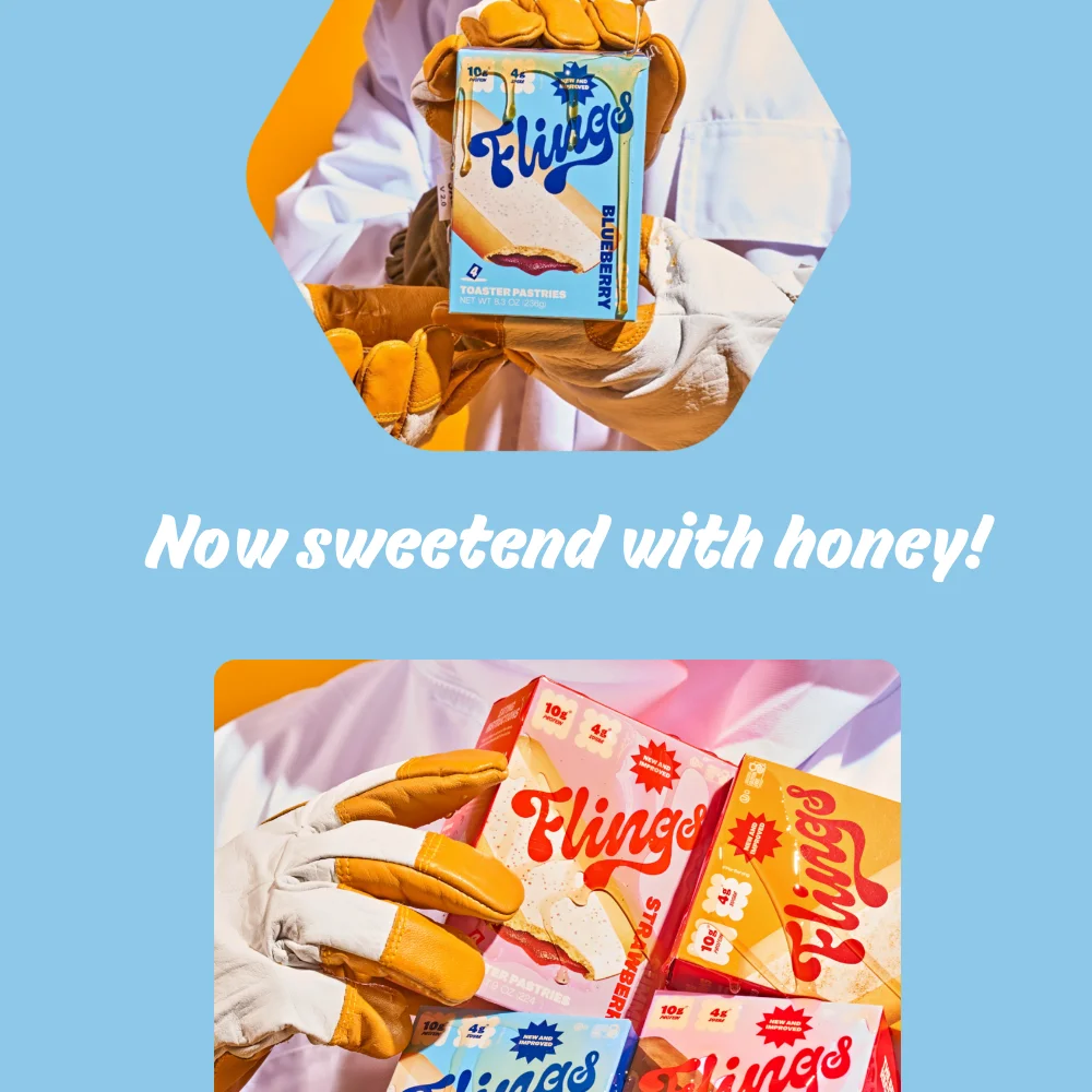 NOW SWEETENED WITH HONEY
