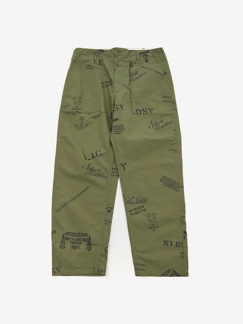 Image of Engineered Garments Fatigue Pant - Olive Graffiti Ripstop
