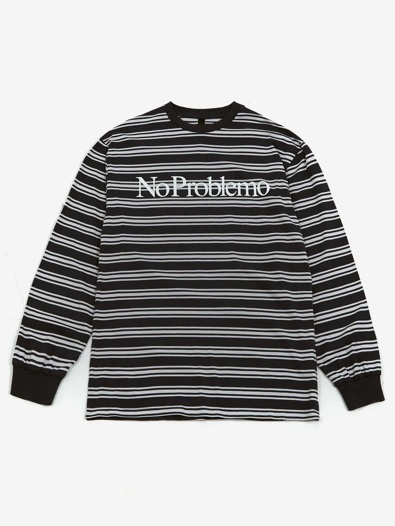 Image of No Problemo Striped Long Sleeve T-Shirt - Multi