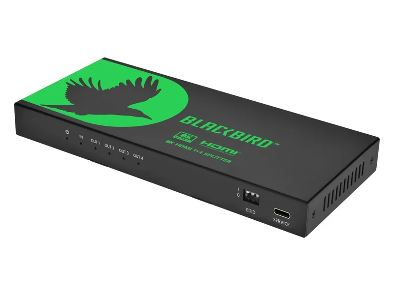 Monoprice Blackbird 8K60 1x4 Video Splitter with HDMI plus Downscaling and Audio Extraction, HDCP 2.3