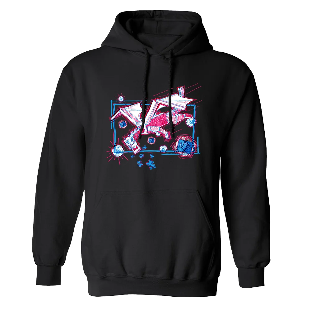 Image of Minecraft Acid Sketch Ender Dragon Pullover Hoodie