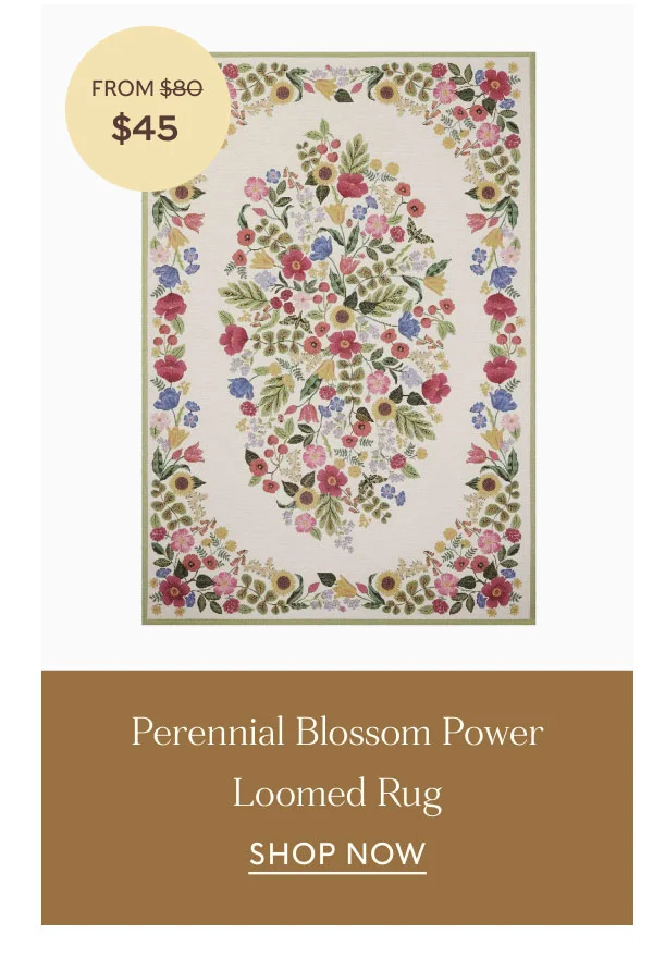 Perennial Blossom Power Loomed Rug - Shop Now