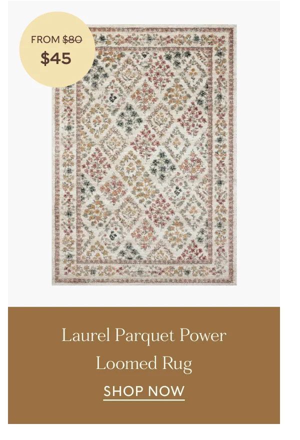 Laurel Parquet Power Loomed Rug SHOP NOW