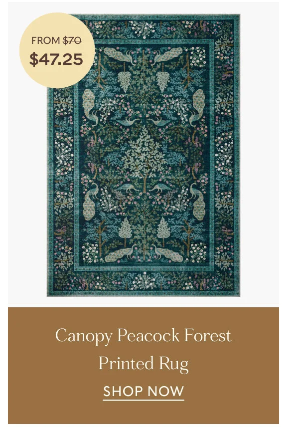Canopy Peacock Forest Printed Rug - Shop Now