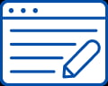 Icon of book with a fork and knife illustration on one page.