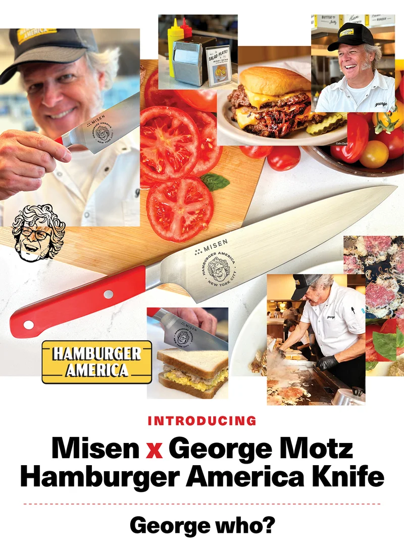 Introducing Misen x George Motz Hamburger America Knife. George who?