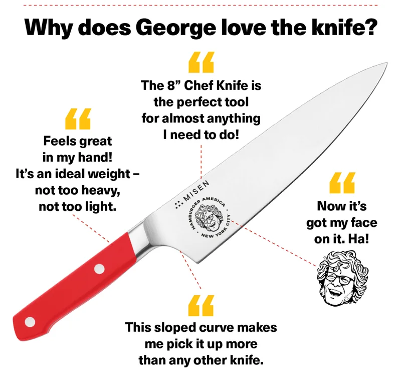 Why does George love the knife?