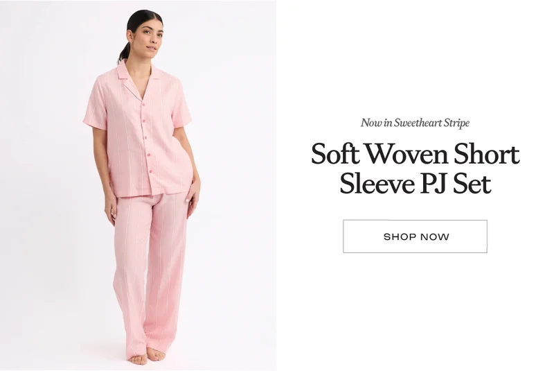Soft Woven Short Sleeve PJ Set