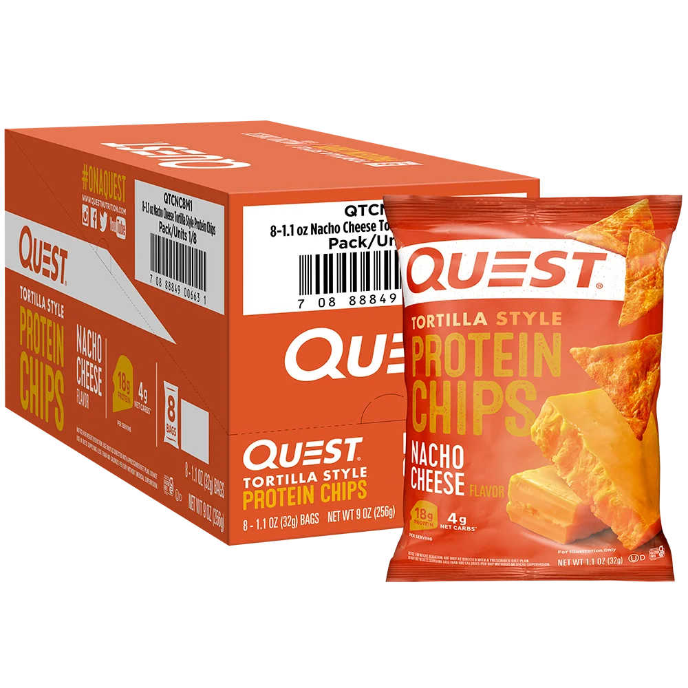 Image of Nacho Cheese Tortilla<br> Style Protein Chips