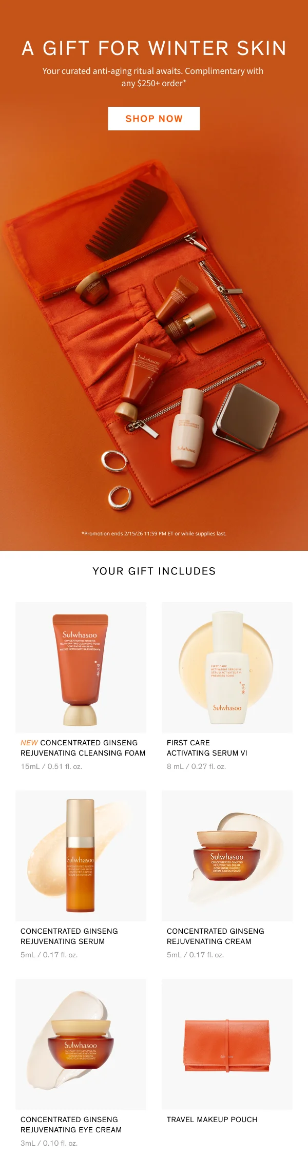 5-Piece Gift With $250+ Purchases