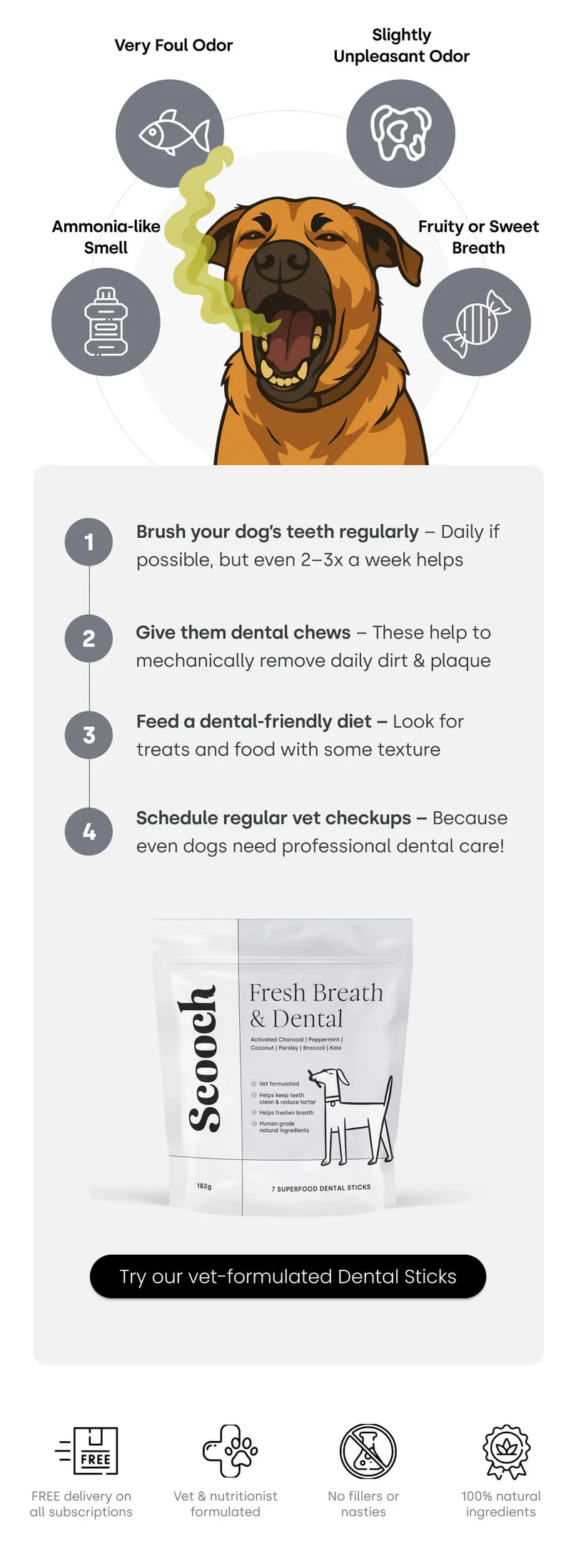 Try our vet-formulated Dental Sticks