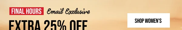 Extra 25% off Shop Women's