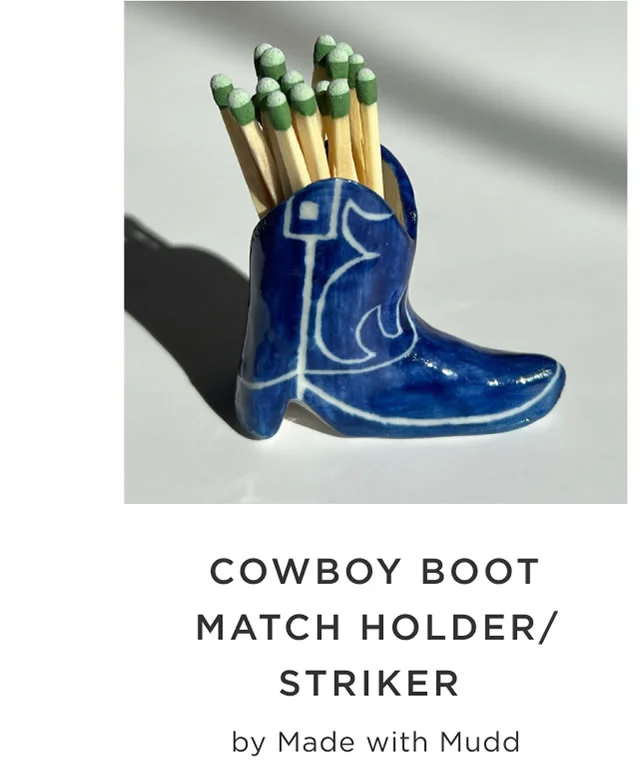 Cowboy Boot Match Holder/Striker