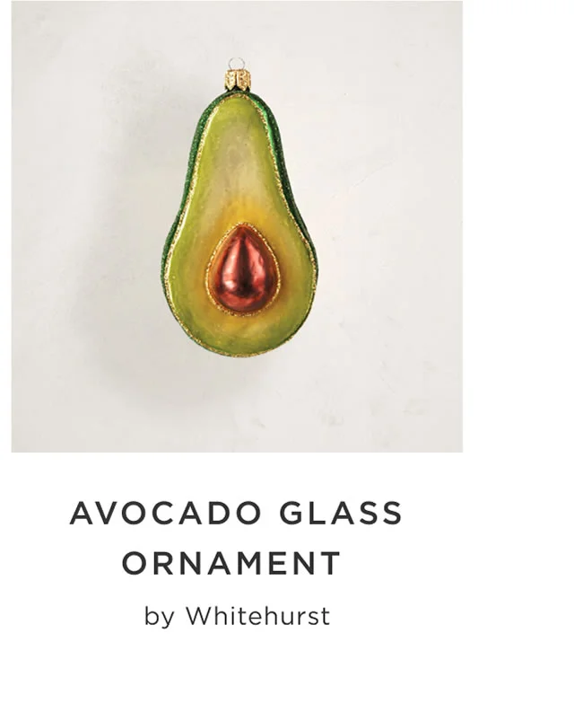 Avocado Glass Ornament