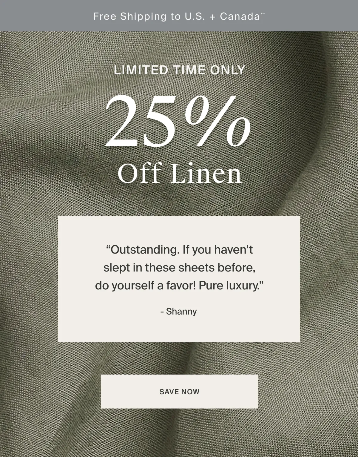 25% Off Linen | Save Now