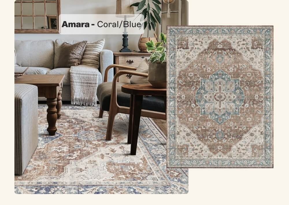 Amara - Coral/Blue