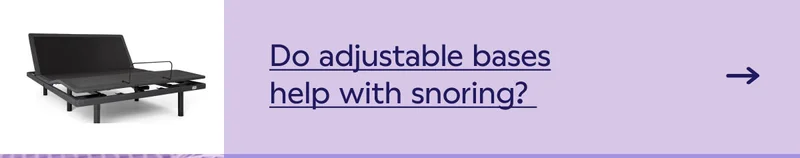 Do adjustable bases help with snoring?