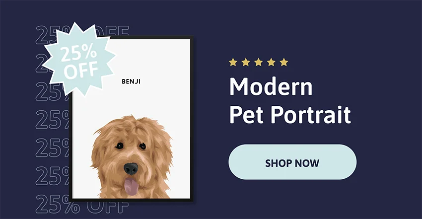 Modern Pet Portrait - 25% OFF.