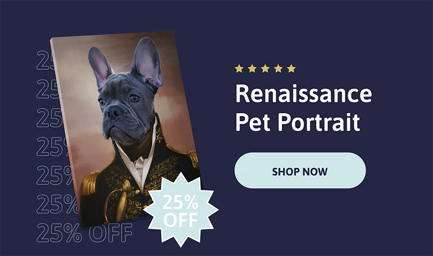 Renaissance Pet Portrait - 25% OFF.