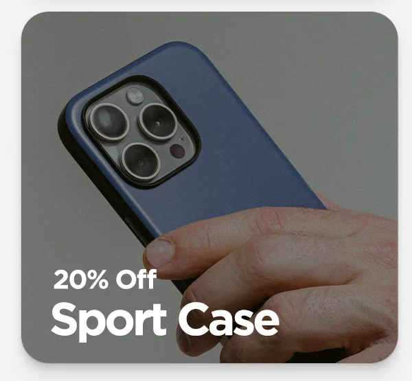 20% off Sport Case for iPhone 16. Featuring Naval Blue Sport Case for iPhone 16 Pro