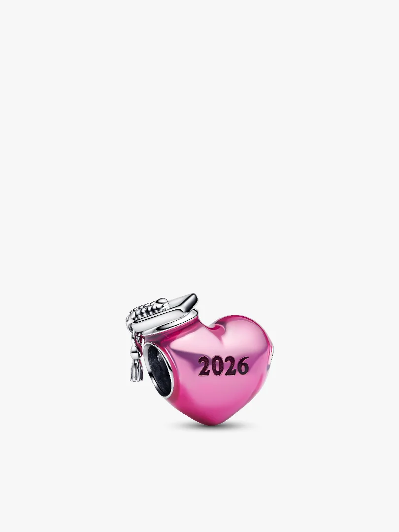 Graduation 2026 Pink Heart Charm Graduation 2026 Pink Heart Charm