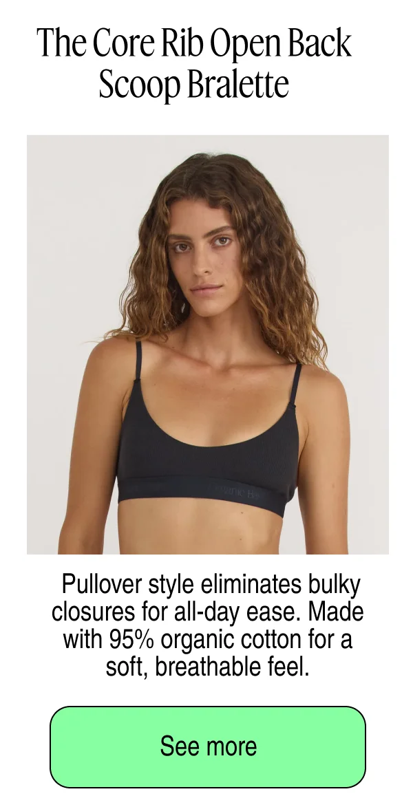 The Core Rib Open Back Scoop Bralette | See more