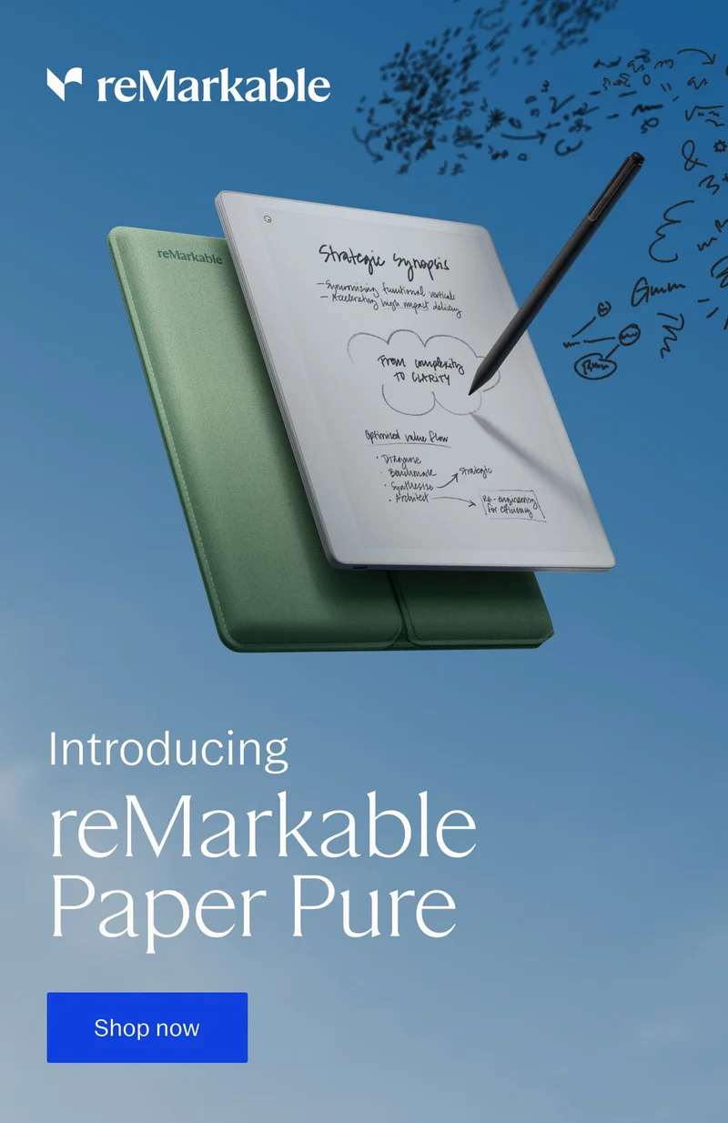 Introducing reMarkable Paper Pure. Learn more