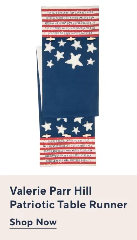 Valerie Parr Hill Patriotic Table Runner