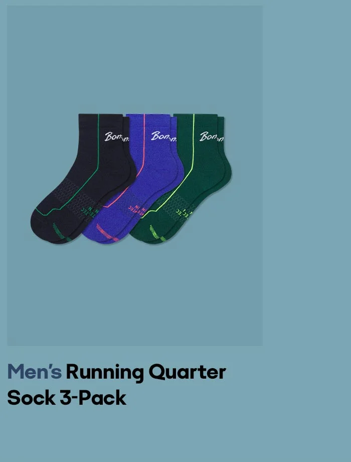 Men's Running Quarter Sock 3-Pack