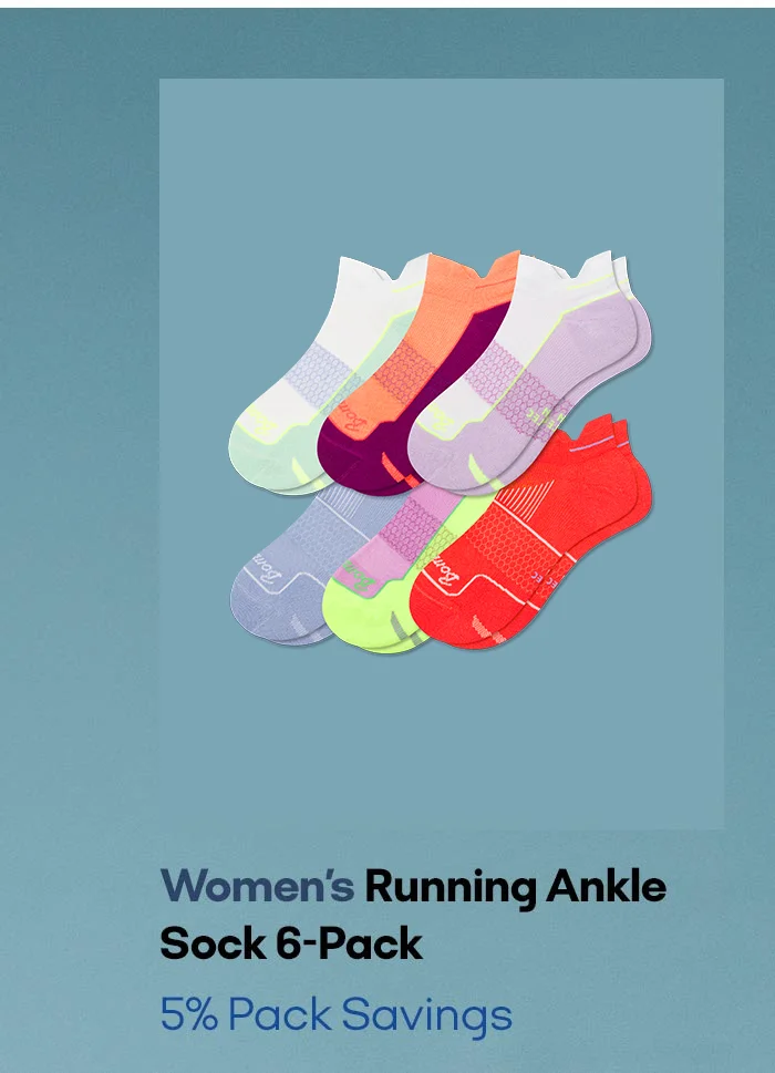 Women's Running Ankle Sock 6-Pack 5% Pack Savings