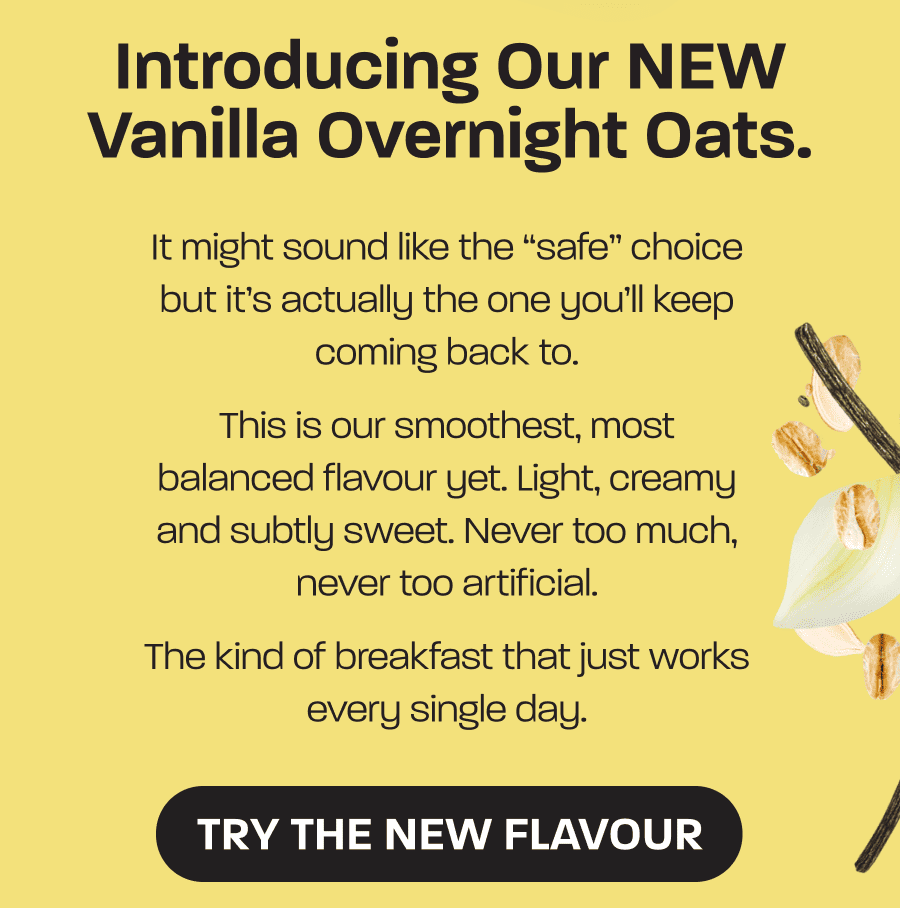 Introducing our new vanilla overnight oats