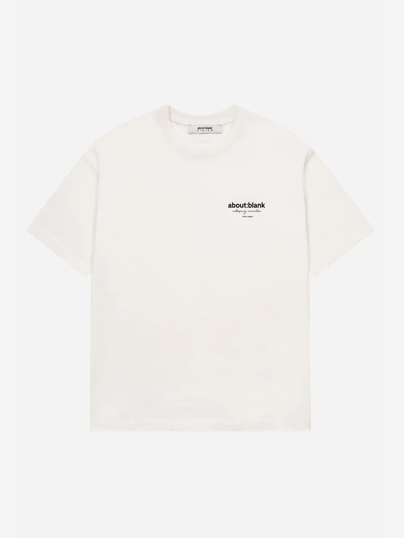 Image of about:blank Reverse T-Shirt - Oat/Black
