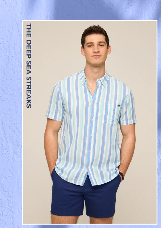 The Resort Weave Friday Shirt: The Deep Sea Streaks