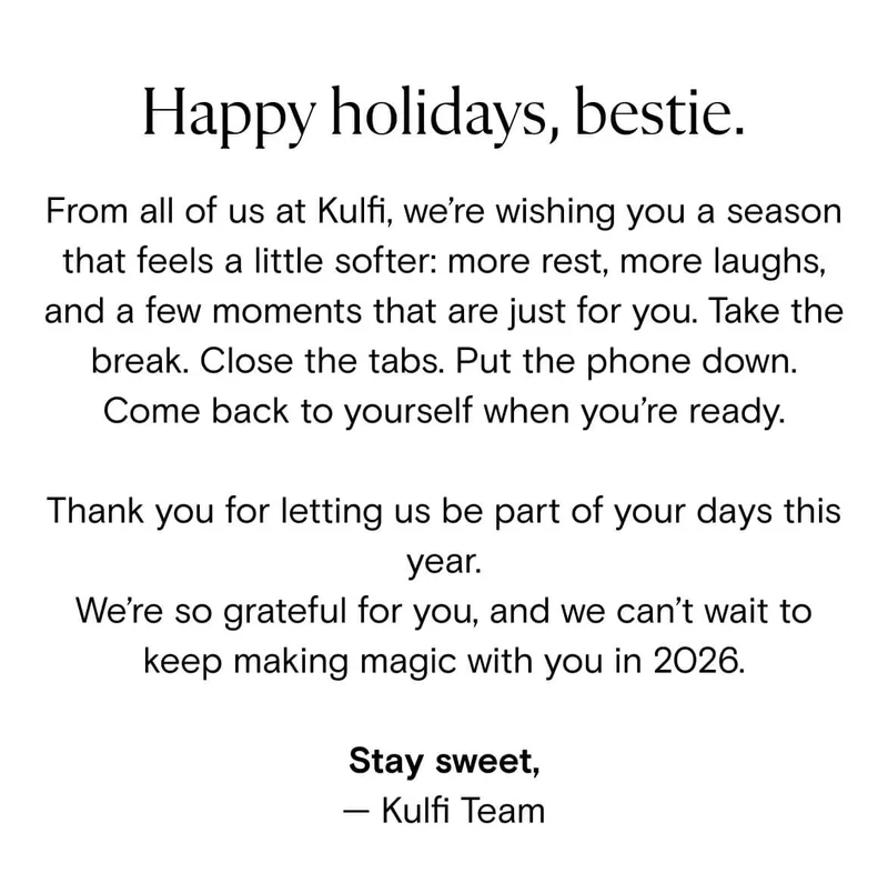 Happy Holiday, bestie.