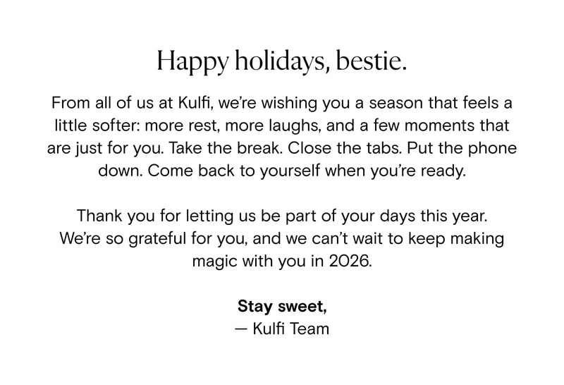 Happy Holiday, bestie.