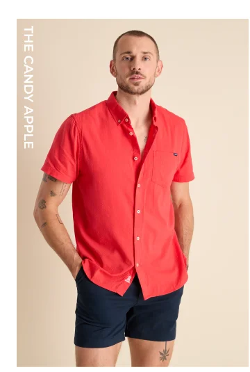 Resort Weave Friday Shirt: The Candy Apple