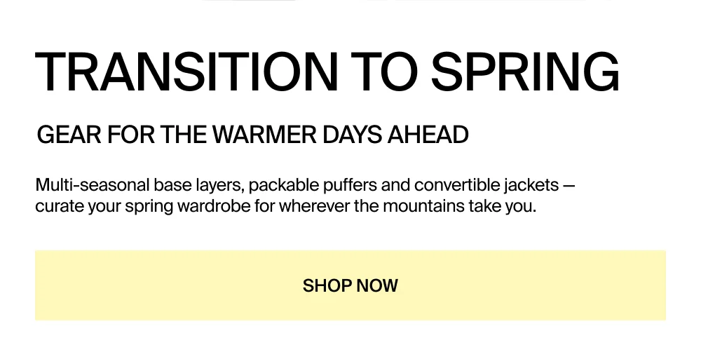 Transition to Spring - Shop Now