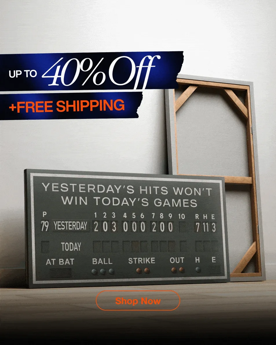 A rotating banner showcasing IKONICK’s motivational sports canvases from the Sports Collection, featuring iconic moments across basketball, hockey, golf, baseball, and racing. Each canvas displays bold quotes like “Give Everything,” “Keep Going,” and “What’s Behind Doesn’t Matter.” The banner promotes “Up to 40% Off + Free Shipping” with an orange “Shop Now” button. A rotating banner showcasing IKONICK’s motivational sports canvases from the Sports Collection, featuring iconic moments across basketball, hockey, golf, baseball, and racing. Each canvas displays bold quotes like “Give Everything,” “Keep Going,” and “What’s Behind Doesn’t Matter.” The banner promotes “Up to 40% Off + Free Shipping” with an orange “Shop Now” button.