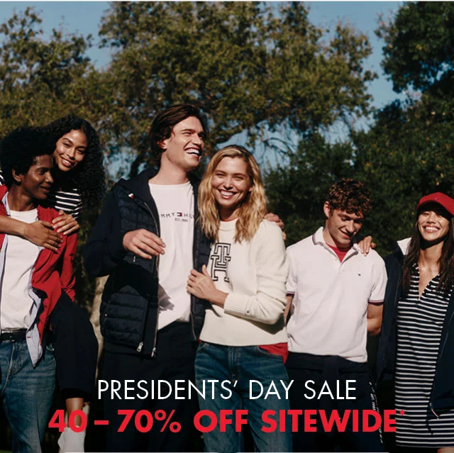 President's Day sale                                            40 - 70% off sitewide*