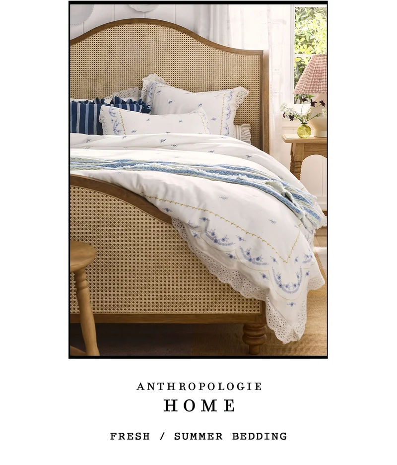 anthropologie home, fresh summer bedding