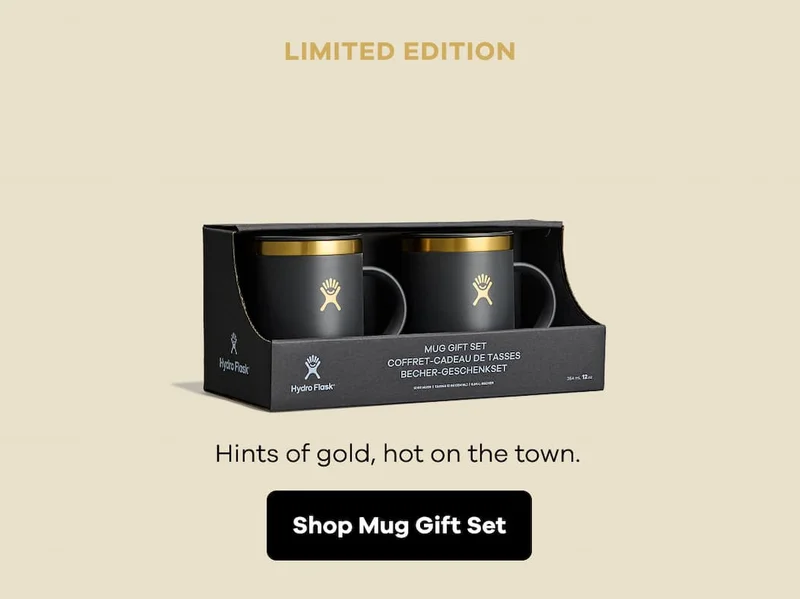 LIMITED EDITION. Hints of gold, hot on the town. | Shop Mug Gift Set