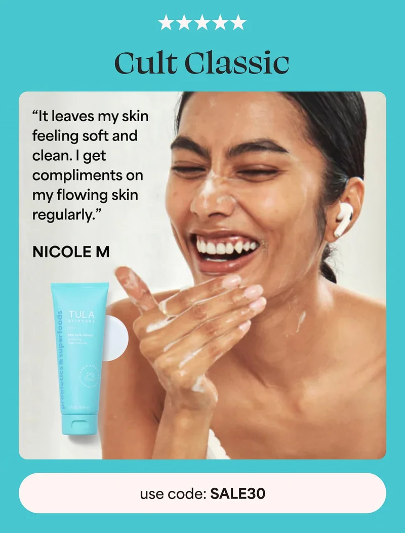 Cult Classic “It leaves my skin feeling soft and clean. I get compliments on my flowing skin regularly.” NICOLE M -- use code: discount code