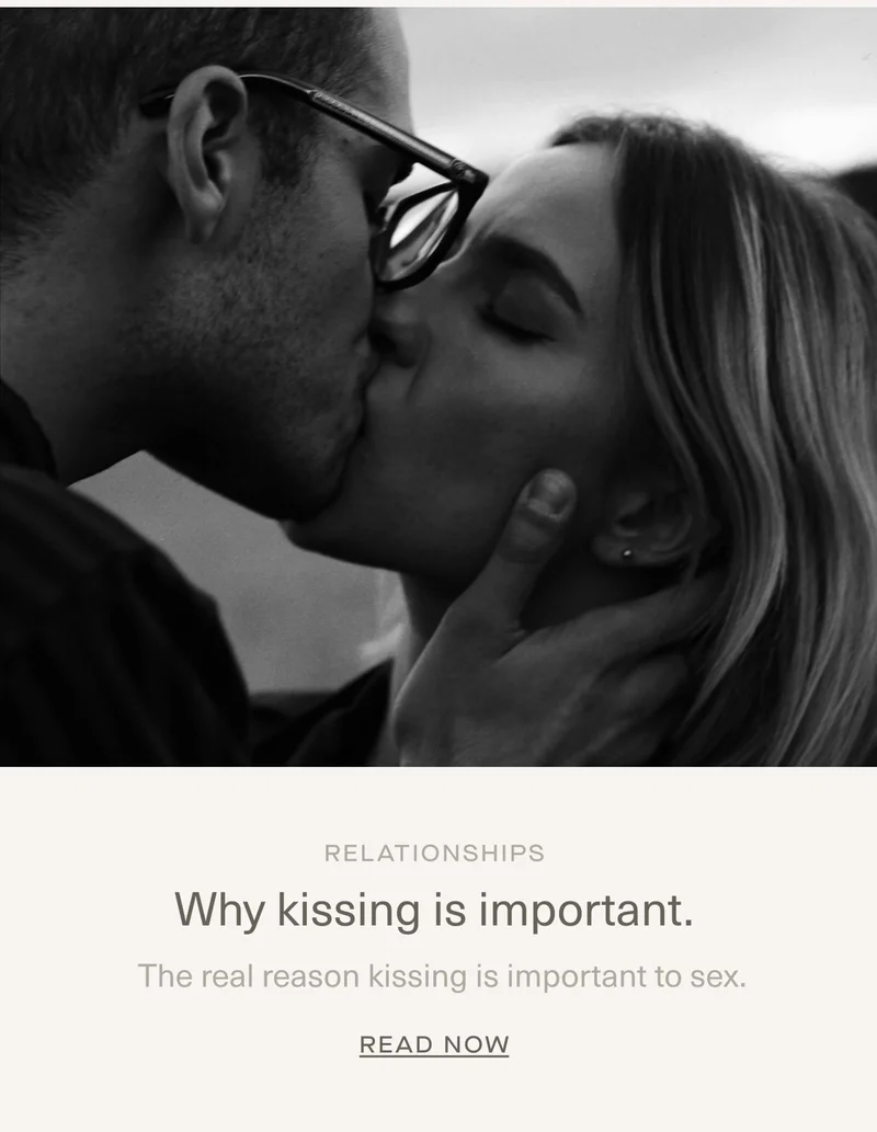Relationships | why kissing is important. | The real reason kissing is important to sex. | READ NOW