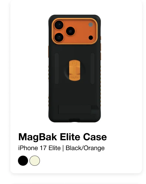 MagBak Elite Case iPhone 17 Elite | Black/Orange