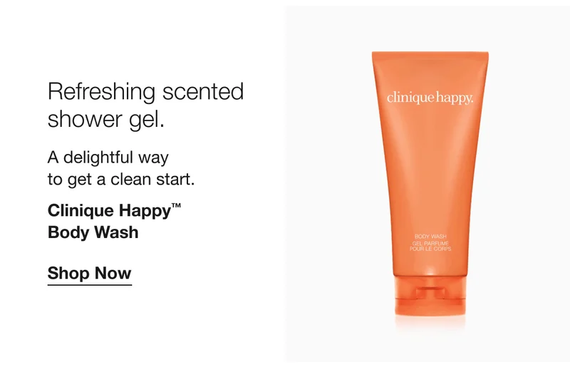 Refreshing scented shower gel. | A delightful way to get a clean start. | Clinique Happy™ Body Wash | Shop Now
