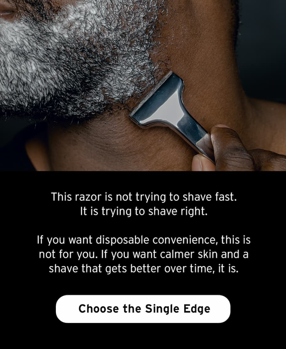 This razor is not trying to shave fast.