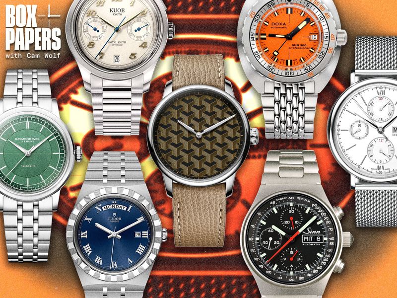 Image may contain: Wristwatch, Arm, Body Part, and Person